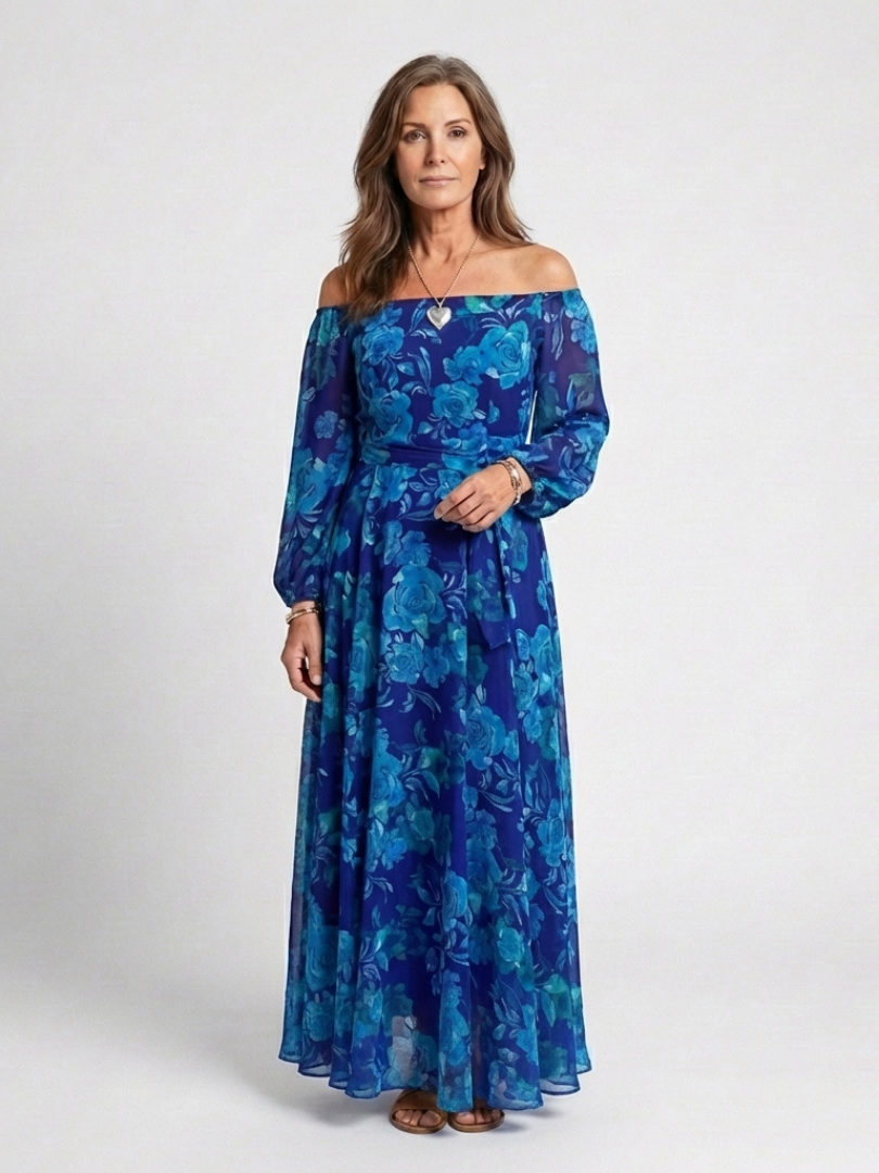 Isla & June | Off Shoulder Floral Maxi Dress