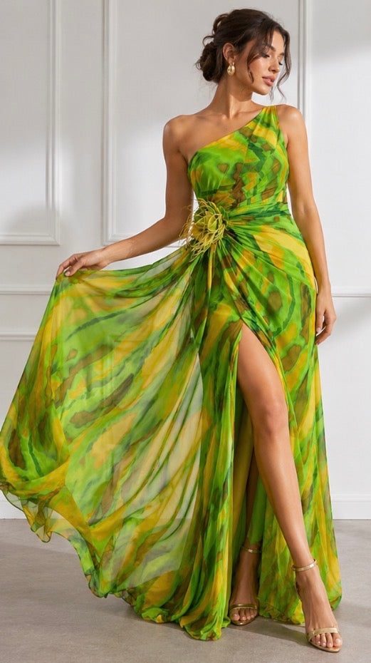 Isla & June | Vibrant Draped Dress