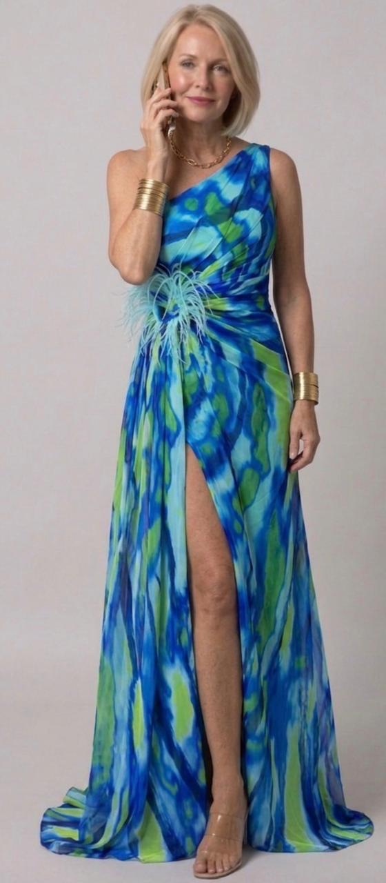 Isla & June | Vibrant Draped Dress