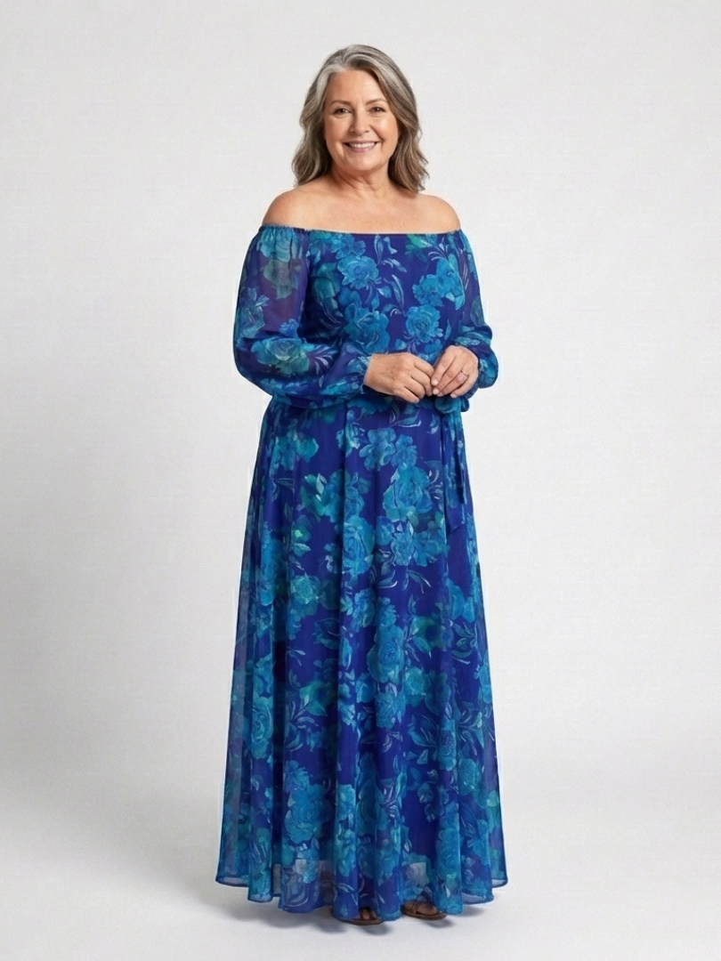 Isla & June | Off Shoulder Floral Maxi Dress