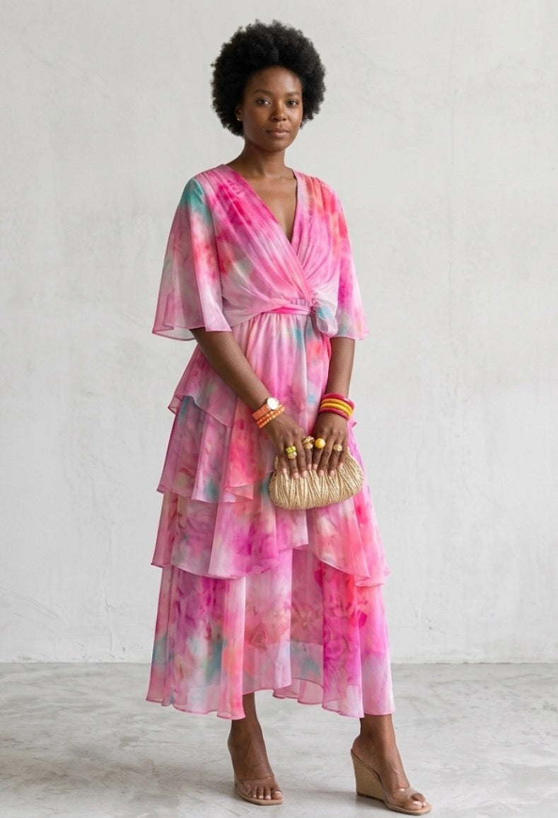 Isla & June | Layered Floral Sun Dress