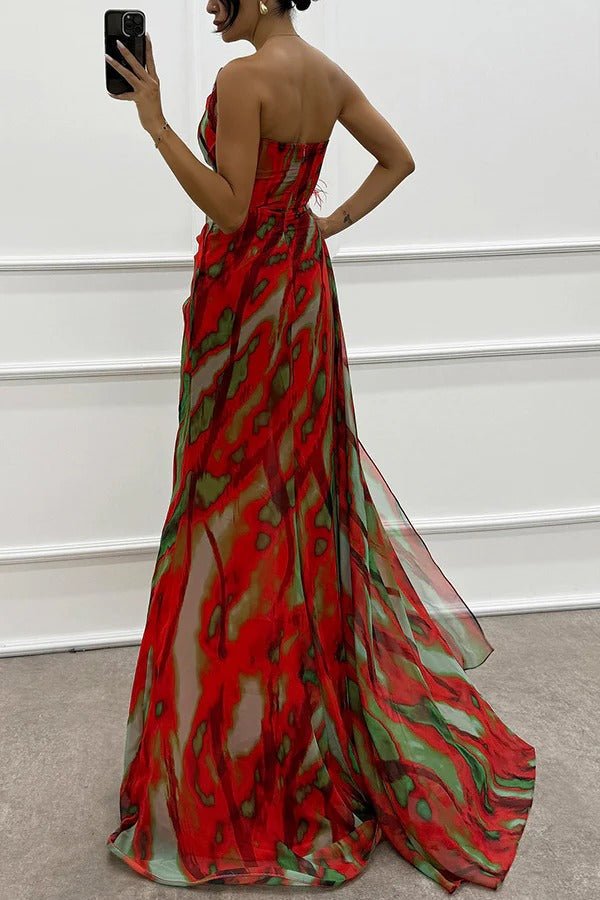 Isla & June | Vibrant Draped Dress