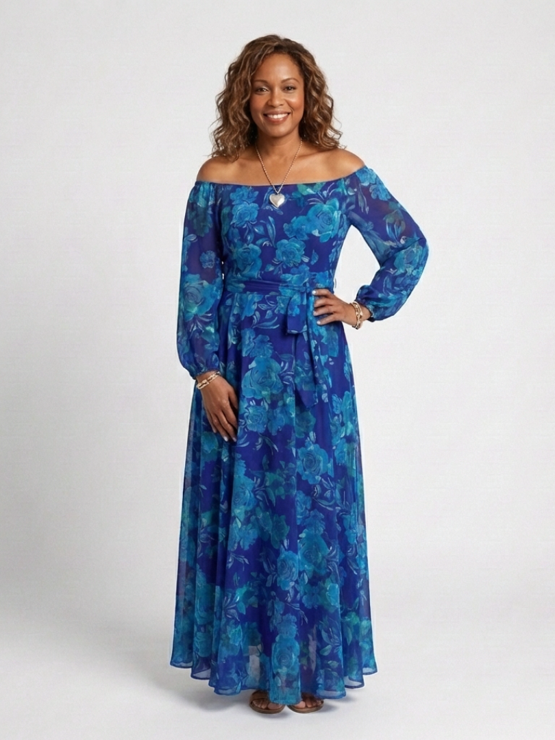 Isla & June | Off Shoulder Floral Maxi Dress