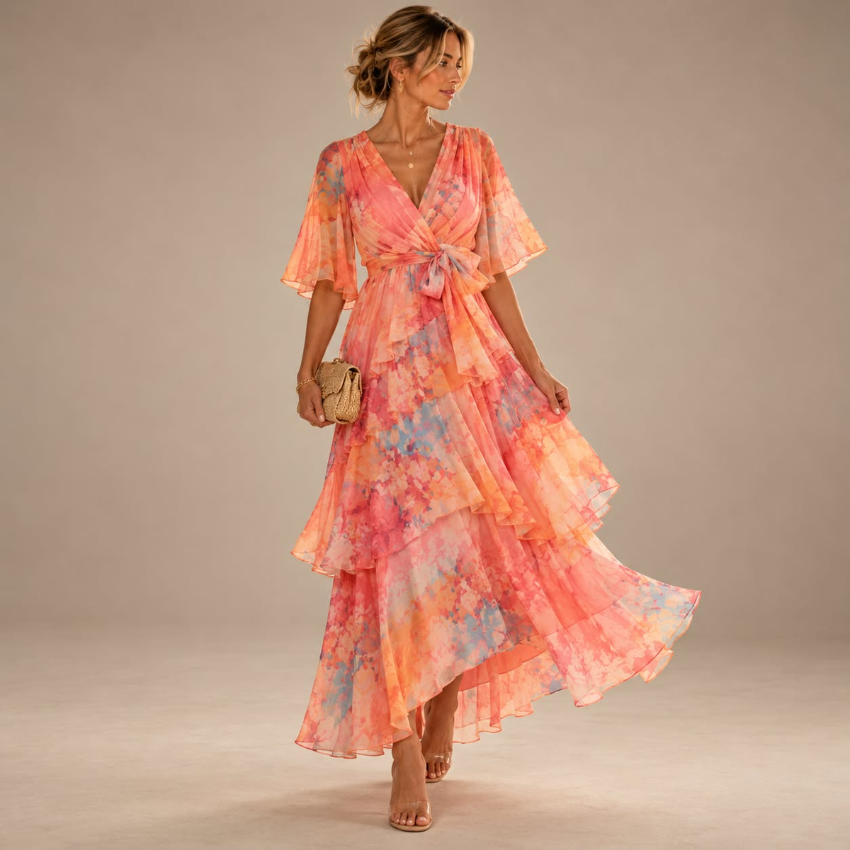 Soleil Floral Layer Dress