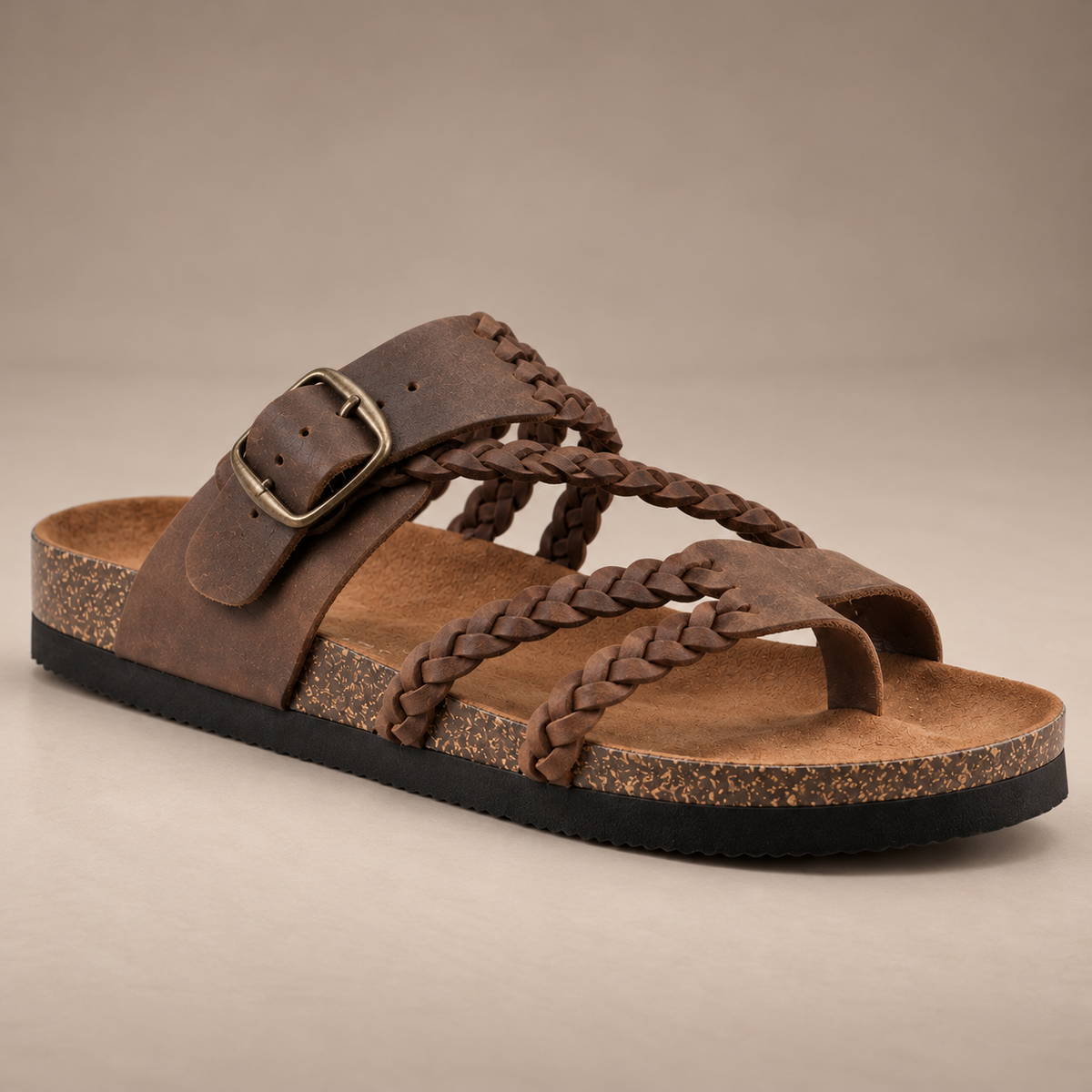 HAYLEIGH | Braided Leather Sandals