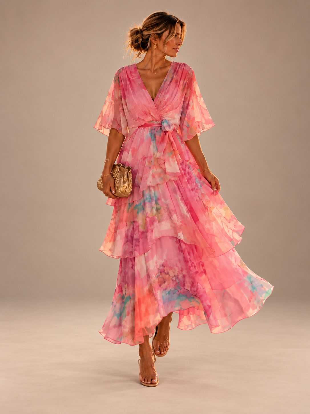 Soleil Floral Layer Dress