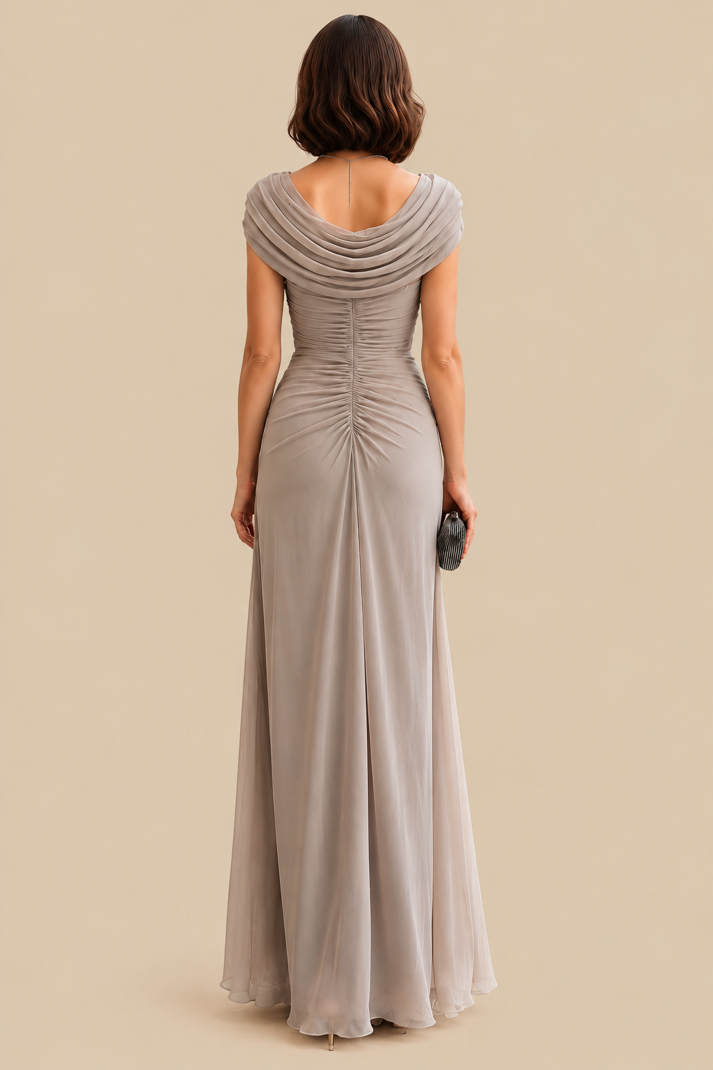 Jilliann | Draped Cowl-Neck Maxi Dress
