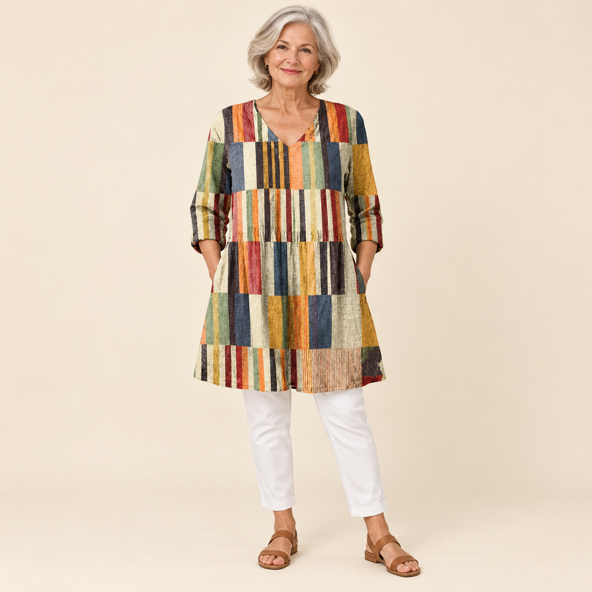 Chloe | Long Blouse with V-Neck