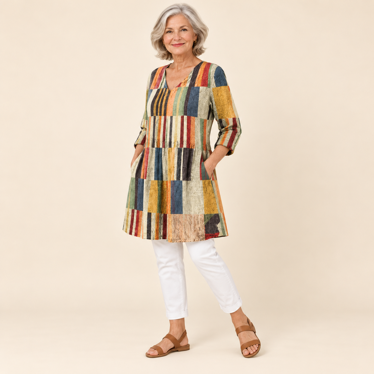 Chloe | Long Blouse with V-Neck