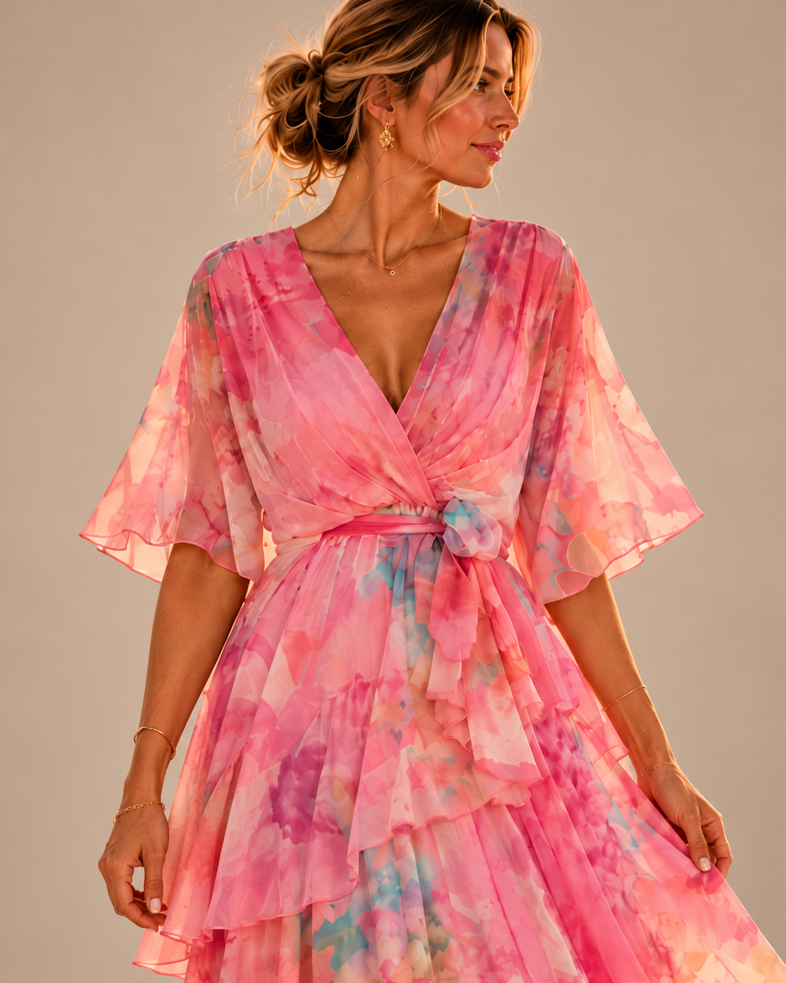 Soleil Floral Layer Dress