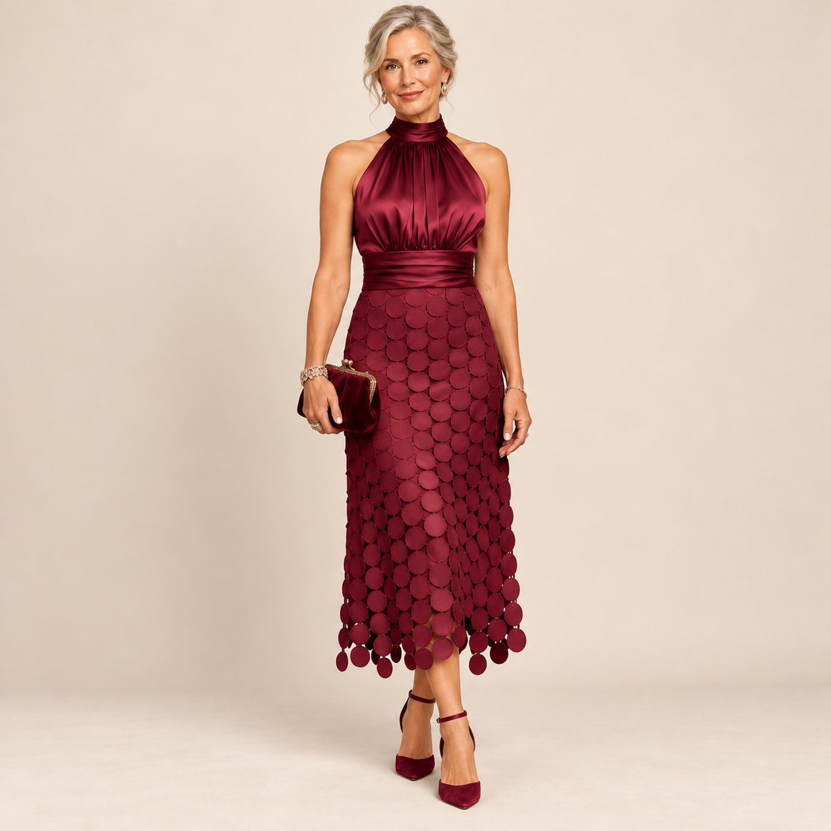 Celine Elegant Occasion Midi Dress