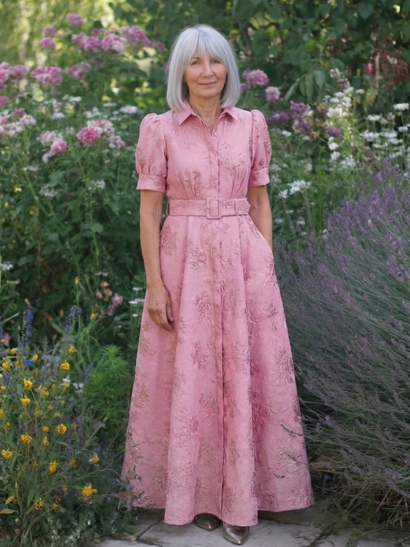 Isla & June | Belted Floral Maxi Dress