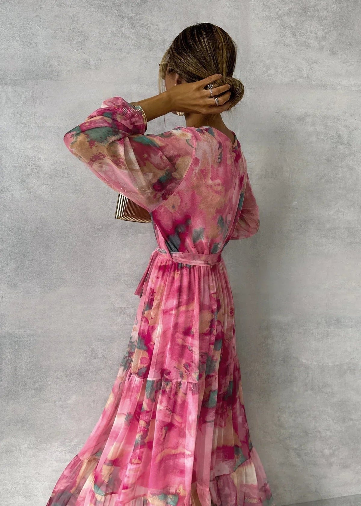 Isla & June | Wrap Dress with Floral Print