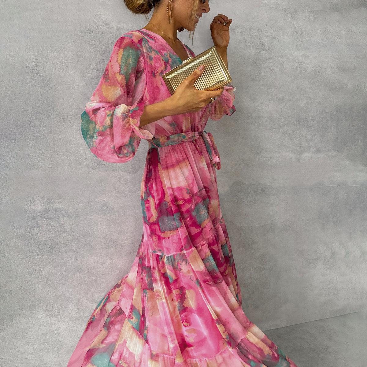 Isla & June | Wrap Dress with Floral Print