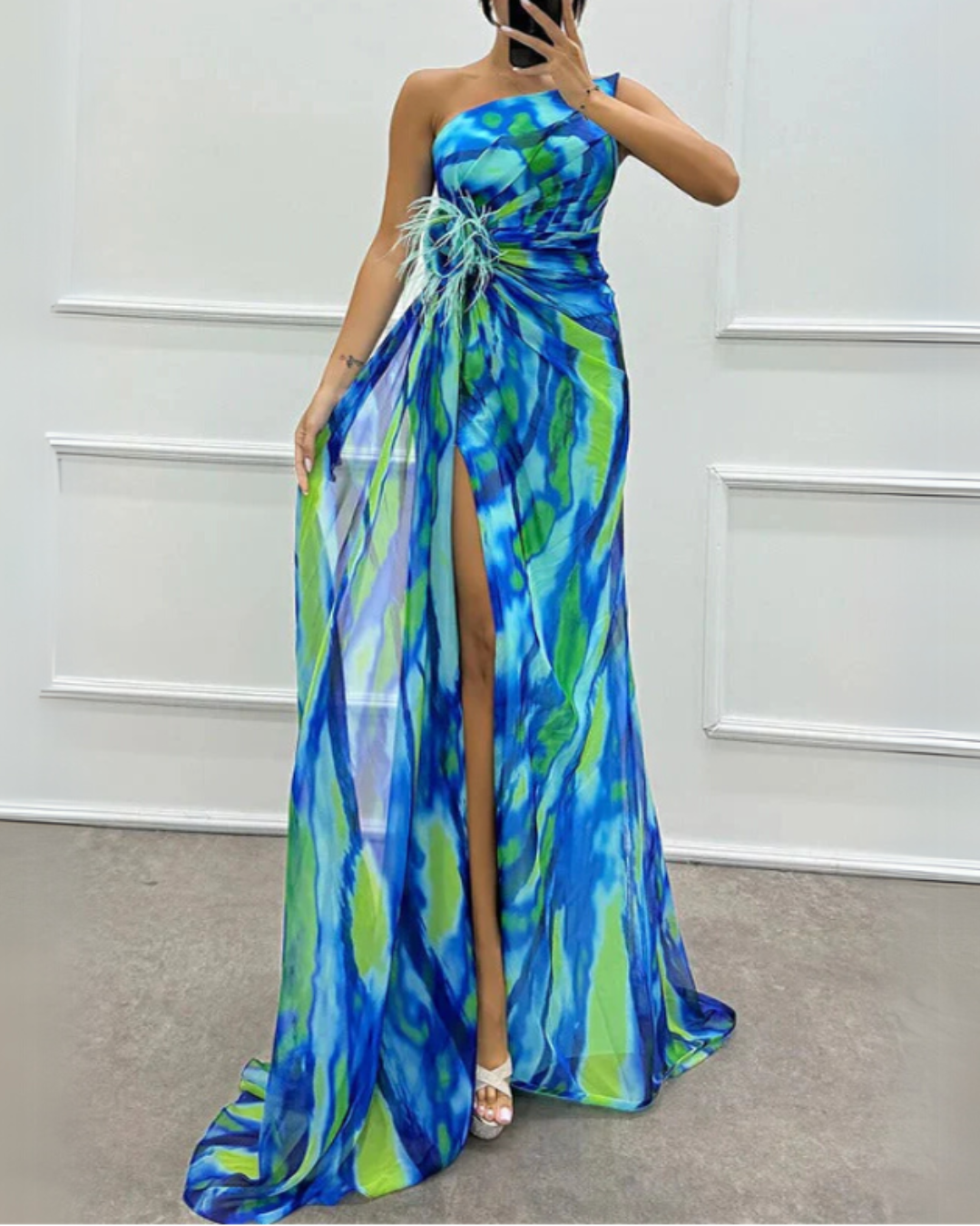 Isla & June | Vibrant Draped Dress