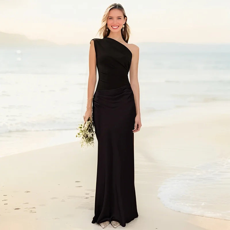 Isla & June | Maxi Dress with a Guilt in Satin